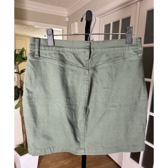 Rock & Republic Green Cargo Utility Mini Skirt Size 6 Womens Cotton Stretch - Picture 4 of 6